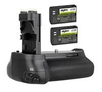 ayex Poignée d'alimentation Compatible avec Canon EOS 70D 80D & 90D + 2 Batteries LP-E6N Powerpack avec déclencheur Portrait et de Nombreuses Fonctions similaires à BG-E14