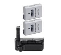 ayex Poignée d'alimentation compatible avec Nikon D5100 & D5200 similaire au BG-2G + 2 batteries EN-EL14, idéale pour prendre des photos en mode portrait