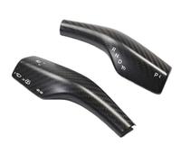 AYEXNSV Autocollant décoratif for Levier d'essuie-Glace Compatible avec Tesla Model 3 et Y, véritable décoration intérieure en Fibre de Carbone.(Matte)