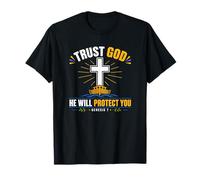 Ayez Confiance en Dieu, il Vous protégera Foi Cross Genesis 7 T-Shirt