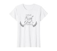 Ayez Foi en Dieu Timing Christian T-Shirt Graphique avec Valeur