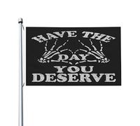 Ayez le jour que vous avez mérité signe paisible toutes les saisons drapeau de jardin bannière de cour pour cour jardin drapeaux de décoration extérieure imprimés double face