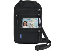 AYGCI Pochette Tour de Cou Sac de Cou Voyage Sécurisée RFID Anti-vol Sac de Passeport Sacoche Voyage pour Femme Homme Imperméable Sac de Cou Pochette pour Documents Voyage, éléphone, Passeport, Carte