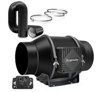 Aygrochy 150 mm Ventilateur, Extracteur d'Air avec régulateur de température et d'humidité,Convient pour la salle de bain, la tente de culture, la ventilation du bureau