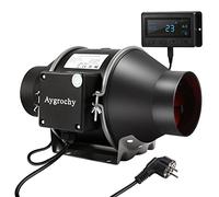 Aygrochy 150 mm Ventilateur, Extracteur d'Air avec régulateur de température et d'humidité, ventilateur d'extraction pour VMC Salle de Bain, booster, tentes de culture, ventilation Bureau