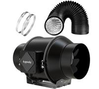 Aygrochy 150mm Extracteur d'Air 683 m³/h,Ventilateur d'extraction EC Moteur avec Tuyau flexible de VMC Salle de Bain, Cuisine,Garage,tentes de culture,ventilation.