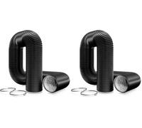 Aygrochy Tuyau ventilation en PVC de 150 mm pour hotte aspirante, Tuyau d'Evacuation pour Extracteur d'Air, ventilateur tubulair(3 mètres de longueur) (Lot de 2)