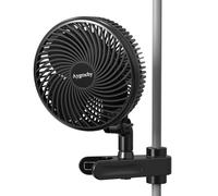 Aygrochy Ventilateur de Culture avec Clip 10W, Moteur EC,10 vitesses, contrôle par application intelligente, IP-44, Silencieux ventilateur oscillation automatique pour tente de culture