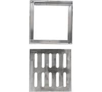 AyGwbyx Siphon de sol avec cadre - 150 x 150 x 20 mm - Empêche efficacement les blocages - Convient pour différents endroits - Argenté