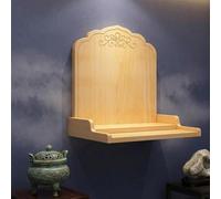 AYHARYLH Autel Mural De Bouddha,Étagère Moderne en Bois, Peu Encombrant | Sanctuaire Mural,Table De Méditation,Support De Dieu For La Maison Et Les Cadeaux,Étagère De Sanctuaire