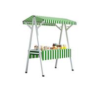 AYHARYLH Chariot de Vente Mobile et Pliable pour Street Food - Stand Commercial à Vendre pour Hot Dogs, Glaces, Snacks et Marchés Fermiers(Green,150cm/59in)