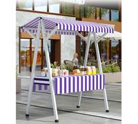 AYHARYLH Chariot de Vente Mobile et Pliable pour Street Food - Stand Commercial à Vendre pour Hot Dogs, Glaces, Snacks et Marchés Fermiers(Purple,150cm/59in)