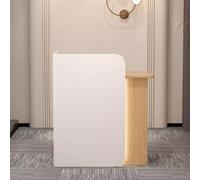 AYHARYLH Comptoir d'accueil Blanc Moderne avec Tiroirs Verrouillables et Éclairage LED - Bureau de Réception pour Salon, Hôtel, Bureau, Magasin, Lobby(White+Yellow,80 * 45 * 100cm)