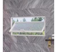 AYHARYLH Fenêtre Coulissante Affleurante Rotative À 360°, Fenêtre À Battants Ventilée en Alliage D'aluminium avec Poignées, Remplacement pour Abris de Jardin et Poulaillers(White+White,60x40cm)