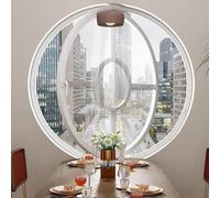 AYHARYLH FenêTre Coulissante Fenêtres De Hangar Rondes Rotatives À 360°, Hublot Décoratif pour Cuisine Et Maison,pour Ventilation Et Intimité(Wit,80cm/31.3in)