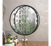 AYHARYLH Fenêtre Ronde Rotative À 360°, Fenêtre À Battant en Alliage D'aluminium, Hublot Décoratif pour Cuisine Et Maison Maisonnette, Décoration De Pièce(Nero,60cm/23.6in)