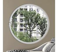 AYHARYLH Fenêtre Ronde Rotative À 360°, Fenêtre À Battant en Alliage D'aluminium, Hublot Décoratif pour Cuisine Et Maison Maisonnette, Décoration De Pièce(Wit,35cm/13.7in)