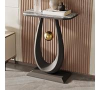 AYHARYLH Meuble Console D'entrée, Structure en Métal, Table de Couloir étroite, pour L'entrée, Le Hall Ou Le Salon(Gray+Black,60cm/23.6in)