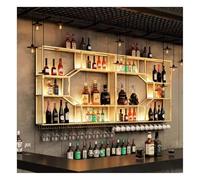 AYHARYLH Mural Moderne en Métal Porte Bouteilles Polyvalentes en Métal pour Bar Casier À Vin en Fer Bouteille Muraux Métalique Étagère À Vin Étagères pour Cuisine, Salle À Manger, Bar