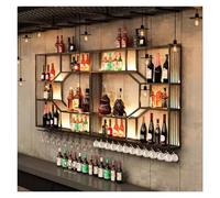 AYHARYLH Mural Moderne en Métal Porte Bouteilles Polyvalentes en Métal pour Bar Casier À Vin en Fer Bouteille Muraux Métalique Étagère À Vin Étagères pour Cuisine, Salle À Manger, Bar