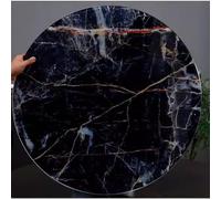 AYHARYLH Plateau tournant Lazy Susan en verre trempé marbré, 24 à 40 pouces, pour cuisine maison, hôtel et usage commercial - 360° rotation