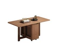 AYHARYLH Set de Table et Chaises Pliantes pour 4, Table de Cuisine à Abattant et Extension Papillon, Tables Pliantes Gain de Place pour Petits Appartements(Brown)