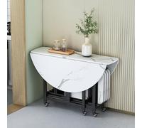 AYHARYLH Table À Manger Pliable pour 4 Personnes avec Chaises, Set De Cuisine Extensible Abattant, Gain Place pour Petits Espaces, Appartements, Salon/Séjour(100cm/39.3in)