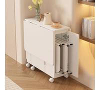 AYHARYLH Table à Manger Pliable pour 4 Personnes avec Chaises, Table de Cuisine Extensible à Abattant, Design Compact et Gain de Place pour Petits Espaces(120x80x76cm/47.2x31.5in)