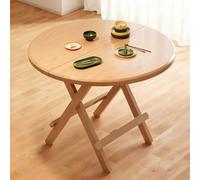 AYHARYLH Table À Manger Ronde Pliante, Tables Rondes du Milieu du Siècle, Table À Manger Pliante Peu Encombrante, Tables Papillon(Natural,60 * 60 * 72cm)