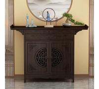 AYHARYLH Table et Meuble Autel Bouddha, Étagère Autel Style Chinois Rétro avec Rangeement à Étagères, pour Prière et Méditation(100cm/39.3in)