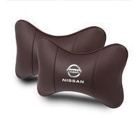 AYHYA Coussin Nuque Siège Voiture pour Nissan GT-R 2009-2025, Coussin D'appui-Tête pour L'appui-Tête du Siège De La Voiture Fabriqué, Oreiller De Voiture,Brown