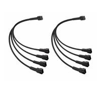 AYHYHLJZJ 2PCS Rallonge Ventilateur PWM 4 Pin,pour Ordinateur PC Câble d'Alimentation 4 Broches 1 à 3 Convertisseur ATX Boîtier cable ventilateur pc 4 pin avec Câble Rallonge Tressé Nylon 27 cm