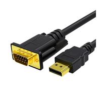AYHYHLJZJ Câble HDMI vers VGA 1,8m Unidirectionnel, Adaptateur HDMI VGA Actif 1080P, Câble Doré (Mâle à Mâle) Compatible avec Raspberry Pi, Roku, PC, Portable, Desktop, Moniteur, Projecteur, HDTV