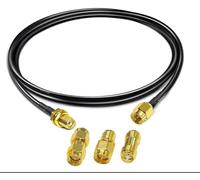AYHYHLJZJ Câble Prolongateur SMA RG174 5m + Kit 3 Adaptateurs - SMA Mâle vers Femelle - Pour Antenne WLAN, GPS, 4G LTE, SDR, Radioamateur - 50Ω DC-6GHz