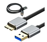 AYHYHLJZJ Câble USB 3.0 Mâle A vers Micro B 3.0 1M Cable et Synchronisation Compatible avec Externe Western,Toshiba Canvio,Galaxy S5,My Passport Elements,Basics Seagate Maxtor, pour Ordinateur