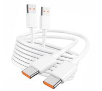 AYHYHLJZJ Lot de 2 câbles USB Hypercharge originaux 120 W 6 A pour Xiaomi Redmi Note 12 13 13T 14 14T 15 Ultra Pro 5G A5 A3 15C 14C, POCO F7 Ultra M7 X7 C85 C75, type A à type C pour Xiaomi 67 W