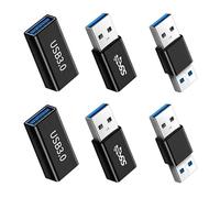 AYHYHLJZJ Lot de 6 adaptateurs USB 3.0 - Adaptateur haute vitesse pour prise USB A mâle et convertisseur - Convertisseur sexuel - Compatible avec USB 3.0/2.0/1.1/1.0