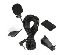 AYHYHLJZJ Micro Voiture 3,5 mm Externe avec Pince en U et Câble de 3 m,Autocollant de Fixation, Microphone pour Autoradio, Microphone Plug-and-Play pour Appels Mains Libres et Enregistrements Vocaux