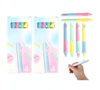 AYHYHLJZJ Stylos à Bille Effaçables 0.5mm, 4 Stylos Bleus et 4 Stylos Noirs, Écriture Précise, Idéal pour École, Bureau et Projets Créatifs, Rechargeables et Écologiques