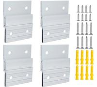 Ayiciel Cintre à taquet français de 5,1 cm, barre en Z en aluminium emboîtable pour cadre photo, crochet robuste en Z, support de montage mural (5,1 cm - 4 paires)