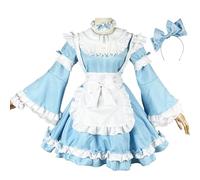 AYIMEIS Alice Cosplay Costume Set Femme Maid Dress Déguisement de Alice Costume avec Tablier Robe de Lolita Noël Halloween Carnaval Fête Performance Costume pour Adulte Taille S-5XL