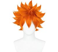 AYIMEIS Anime Haikyuu Hinata Shoyo Cosplay Perruque Orange Courte Déguisement de Haikyuu Hinata Shoyo Wig Anime Perruque Noël Halloween Carnaval Fête Costume Accessoires