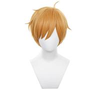 AYIMEIS Anime Haikyuu Miya Atsumu Cosplay Perruque Orange Noir Courte Déguisement de Haikyuu Miya Atsumu Wig Anime Perruque Noël Halloween Carnaval Fête Costume Accessoires