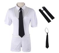 AYIMEIS Anime Land of The Lustrous Cosplay Costume Set Noir/Blanc Déguisement de Houseki no Kuni Costume Antarcticite Diamond Uniforme Noël Halloween Carnaval Fête Performance Cosplay Adulte