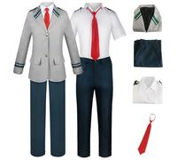 AYIMEIS Anime MHA Cosplay Costume Déguisement My Hero Academia Midoriya Izuku Todoroki Shoto Costume Schuluniform pour Homme Noël Halloween Carnaval Fête Performance Cosplay Adulte XS-3XL