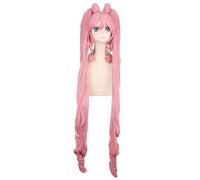 AYIMEIS Anime Sailor Girl Chibiusa Cosplay Perruque Rose Double Queue de Cheval Déguisement de Small Lady Perruque Chibiusa Cosplay Wig Noël Halloween Carnaval Fête Costume Accessoires
