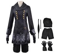 AYIMEIS Automata 9S Cosplay Costume Complete Set avec Perruque Déguisement de Nier 9S Costume Yorha No.9 Type S Uniforme Gothique Noire Noël Halloween Carnaval Fête Cosplay Adulte XS-3XL