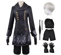 AYIMEIS Automata 9S Cosplay Costume Complete Set avec Perruque Déguisement de Nier 9S Costume Yorha No.9 Type S Uniforme Gothique Noire Noël Halloween Carnaval Fête Cosplay Adulte XS-3XL