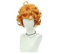 AYIMEIS Burifu Cosplay Perruque Boucles Courtes Orange Déguisement de Anime Panty & Stocking with Garterbelt Perruque Burifu Cosplay Wig Noël Halloween Carnaval Fête Costume Accessoires