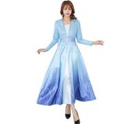 AYIMEIS Déguisements de Princesse Elsa 2 Femmes Robe Reine des Neiges Princesse Costume ave Perruque Anniversaire Noël Fête Halloween Carnaval Bal Cosplay pour Adulte S-XL